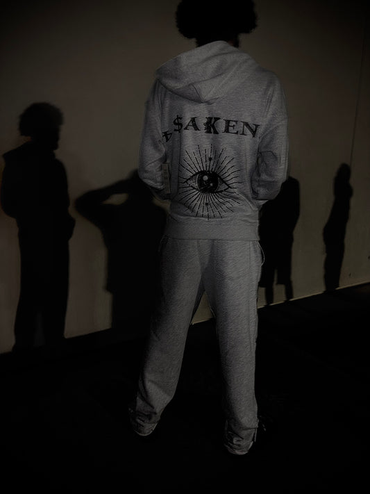 black eye of evil zip (gray)